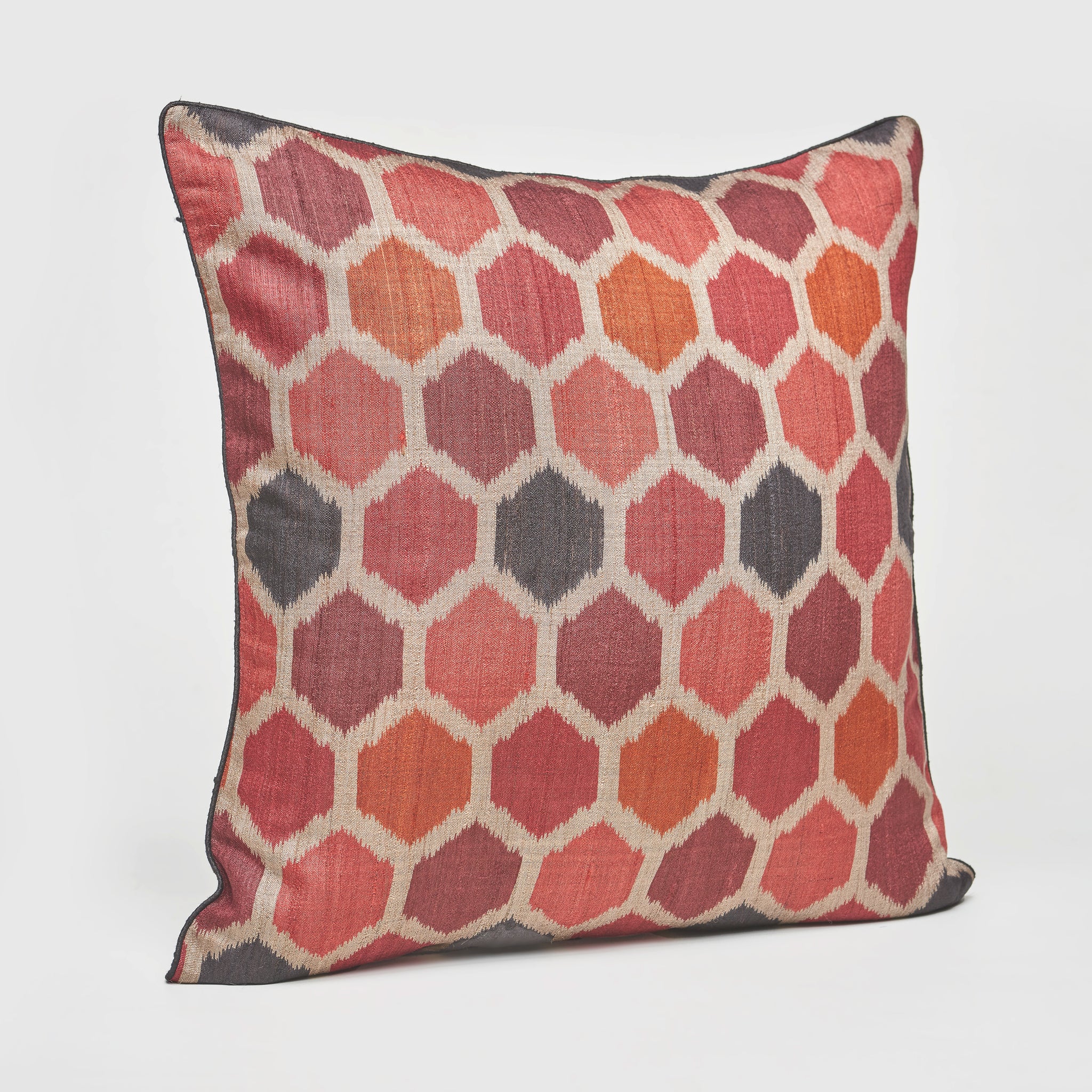 Kyyarii Geometric print Pure Silk Ethnic Cushion Covers (Single piece)