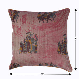 Kyyarii Ghode Pure Silk Ethnic Cushion Covers (Single Piece)