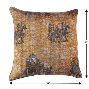 Kyyarii Pure Silk Handloom Cushion Cover 16 x 16 Inch(Single Piece)