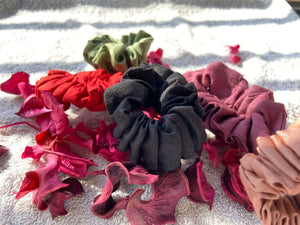 Silk Scrunchies (set of five)